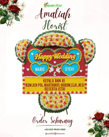 Papan Bunga Pernikahan Tamangede